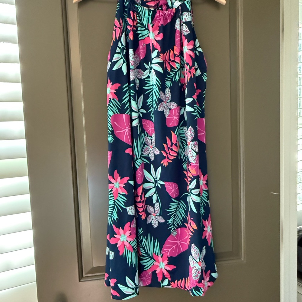 Escada Navy Floral Dress